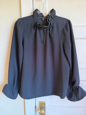 J Crew Ruffle Blouse - M